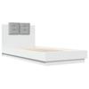 Bed Frame with Headboard White 80 x 200 cm Engineered Wood