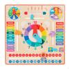 Wooden Calendar Timepiece Hands-on Learning Kids Weather Station Board