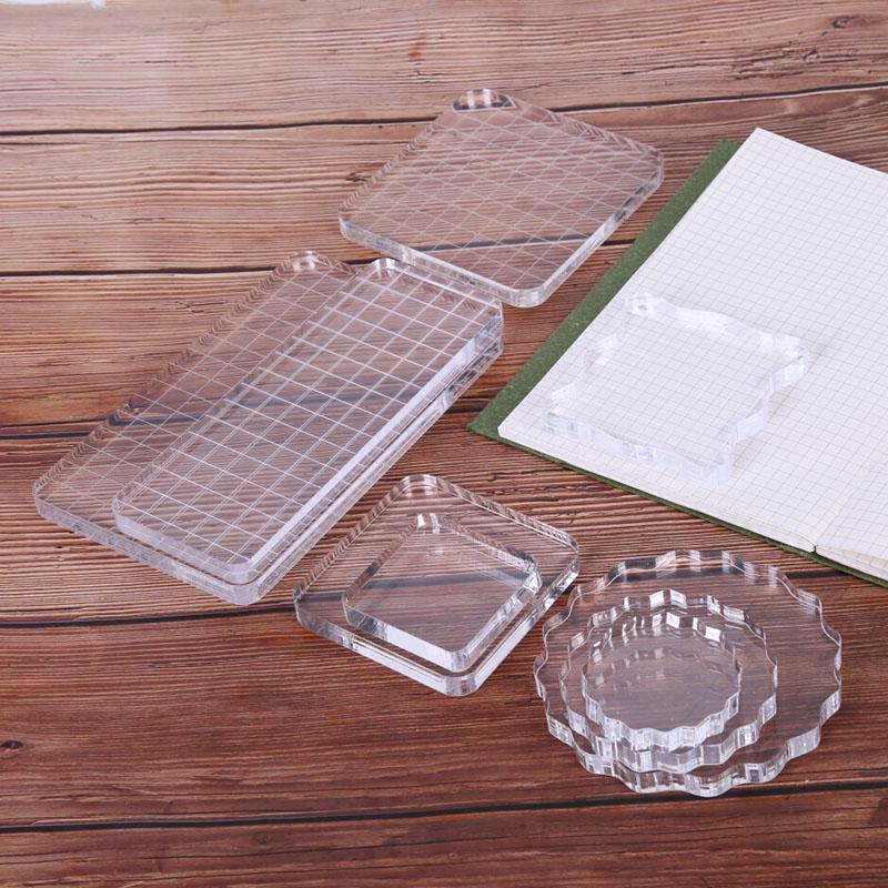 Acrylic Clear Handle Seal Stamp Block Diy Scrapbooking Album Stamps Craft Making