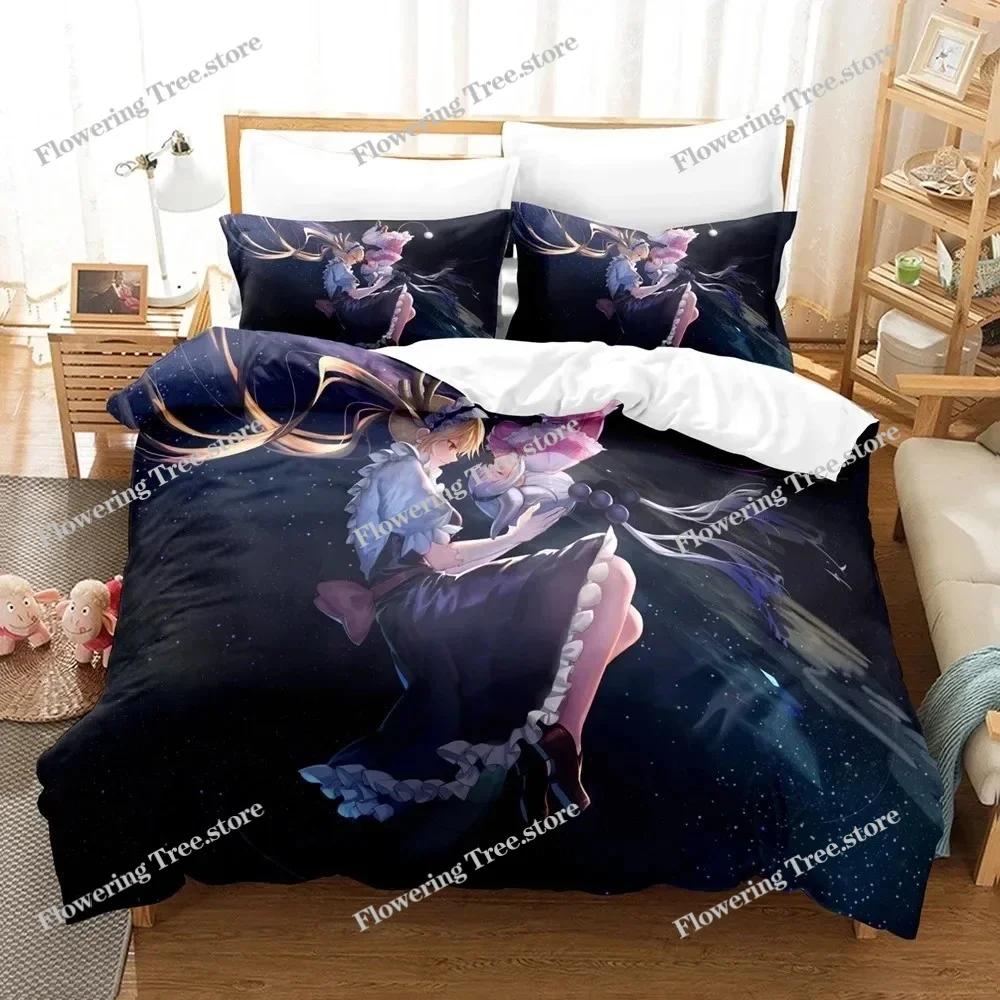 Set Letto Anime Stampato in 3D Miss Kobayashis Dragon Maid Kanna Ragazzi Ragazze Misura Singola Queen Copripiumino Federa Letto Bambini Adulti