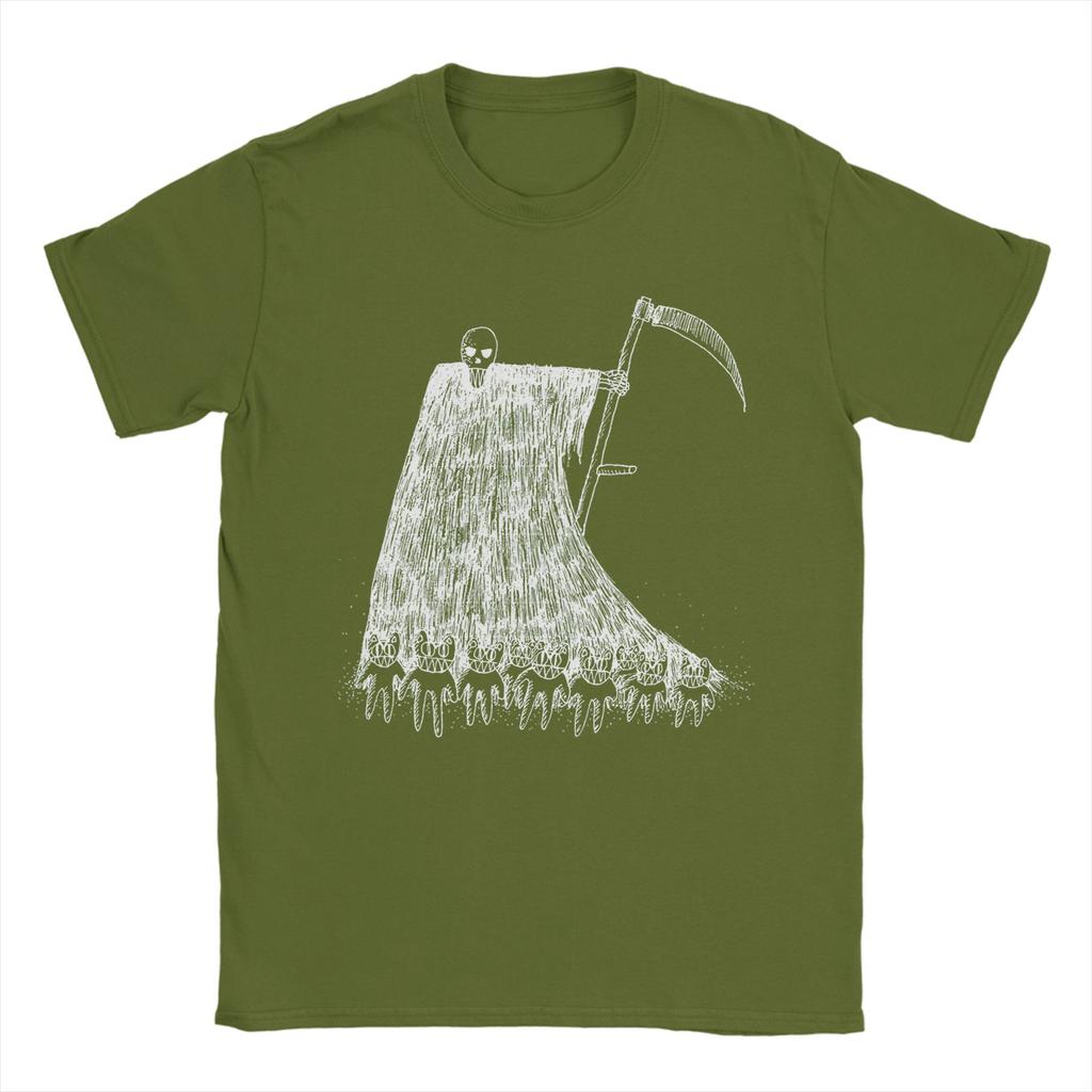 Creative GRIM REAPER Radioheads T-Shirts Men Crew Neck 100% Cotton T Shirt  Short Sleeve Tee Shirt Plus Size Clothes