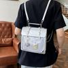 Trendy 2024 Summer New Vintage Minimalist Stylish Backpack For Women With Pu Material