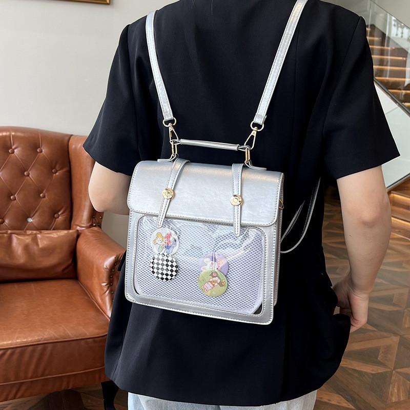 Trendy 2024 Summer New Vintage Minimalist Stylish Backpack For Women With Pu Material