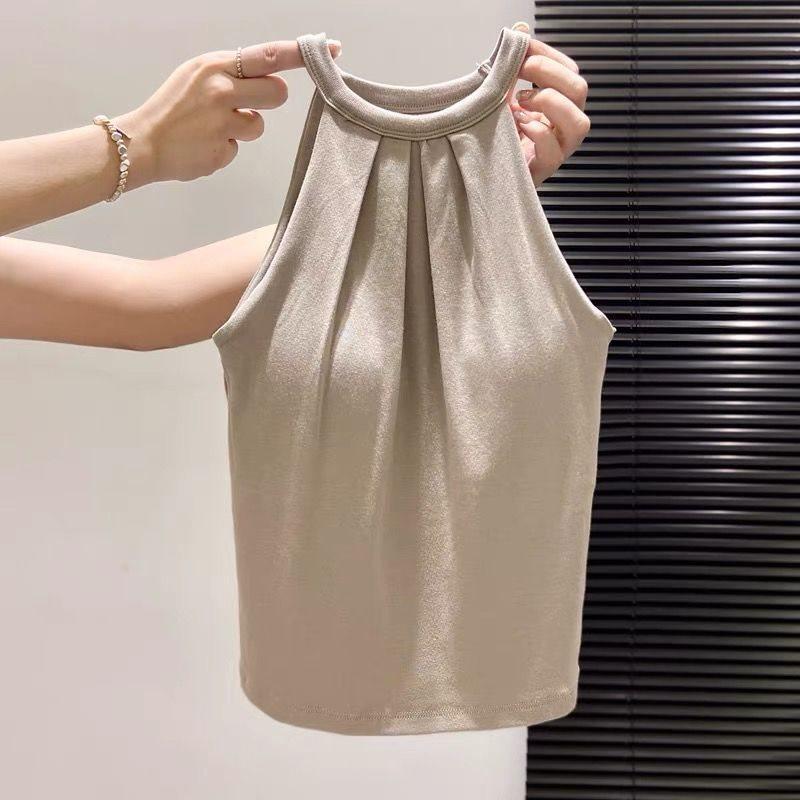 Womens Summer Cotton Tank Top With Embroidered 3d Pattern For Casual Wear