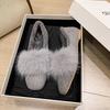 Concise Lambwool Moccasins Femme Curly Sheep Fur Flats Woman Warm Plush Loafers Winter Cotton Shoes Women Furry Ballet Shoes