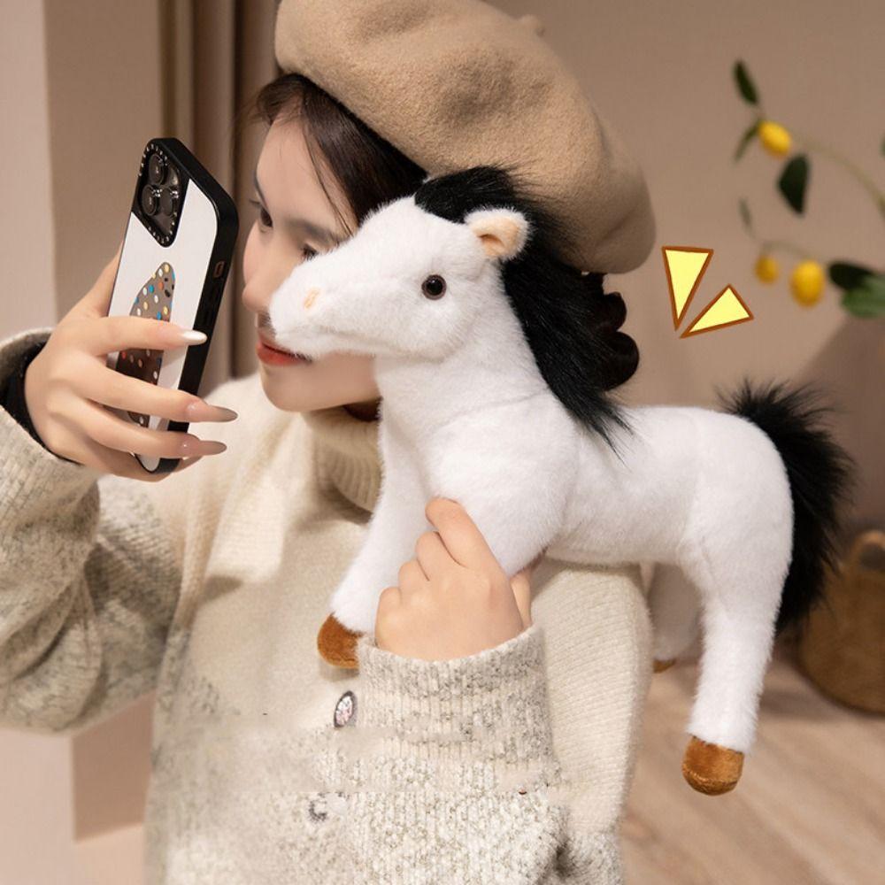 Simulation Horse Simulation Horse Plush Toys Plush Horned Sheep Plush Toys  Kids Gift