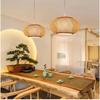 Rattan Pendant  Natural  Hand Woven  Bamboo Lamp Decorative Lighting Fixture for Home Hotel Restaurant Lights