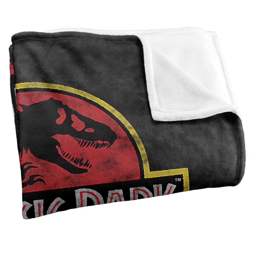 Jurassic Park Silky Classic Logo Supersoft Throw