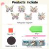 6Pcs Flower Parrot Fridge Stickers Diamond Painting Refrigerator Magnet Diamond Painting Fridge Magnet for Adults Kids Beginners