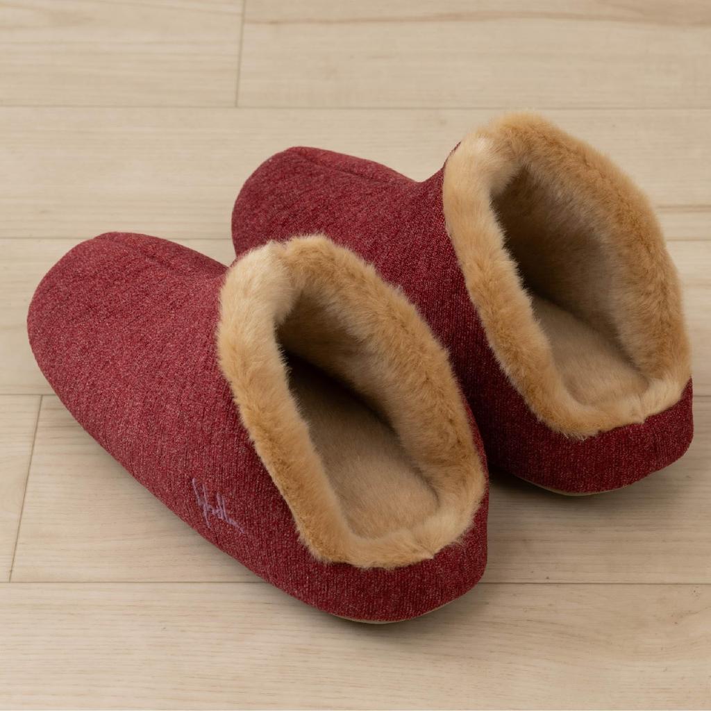 Sybilla Altena Size Senko 49579 Slippers, M, Approx. 22-24cm, Red, Washable, Stylish, Cute,