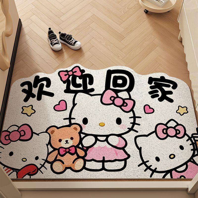 Hello Kitty Non-Slip Cartoon Floor Mat - Cuttable Door Entrance Doormat