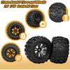 RC Station 12mm Hex RC Wheels and Tires 1/10 Scale 2.8 RC Truck Tires Wheels for Traxxas Rustler Stampede Hoss 2wd 4x4 vxl Tires Wheels Arrma Tires