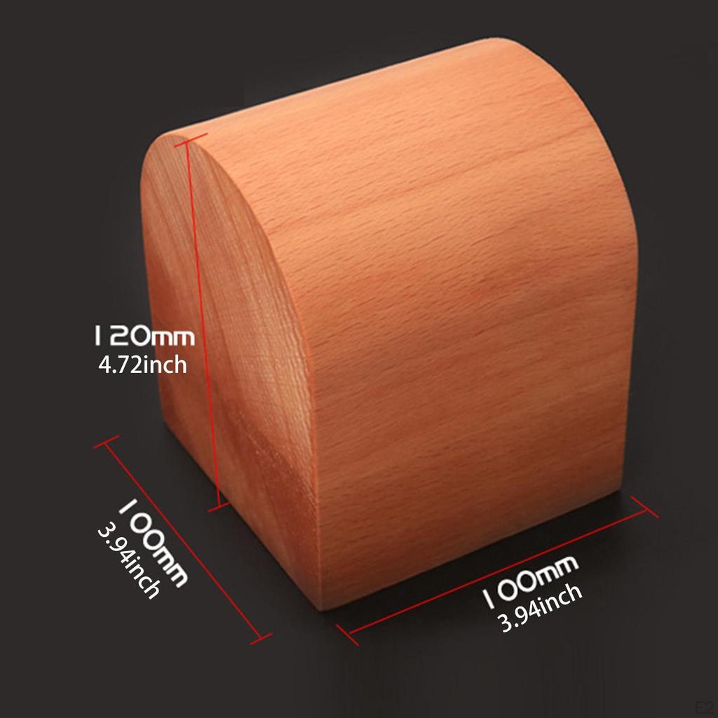 Leather Band Bending Tool Crafts Shaping Wood Block Small Smooth Surface for Bag