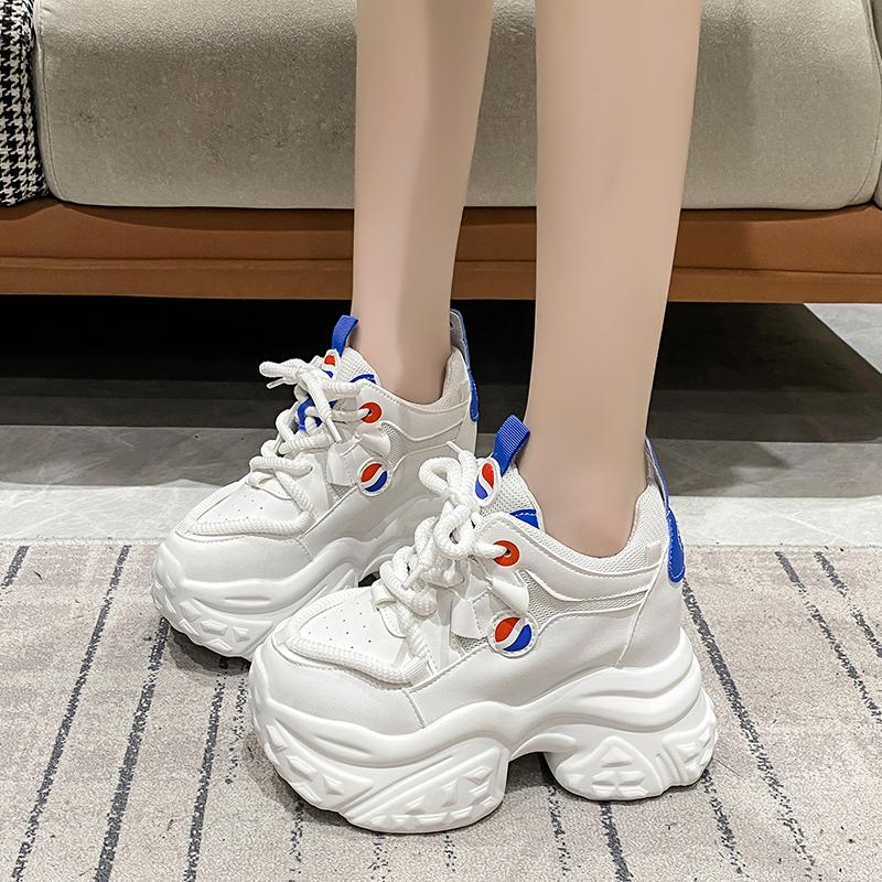 Fashion 10CM Autumn High Platform Sneakers Women Non-slip Vulcanized Shoes Chunky Casual Shoes Woman Walking Trainers Sports Dad Shoes