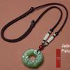 Collana Pendente Unisex Pixiu in Giada Antica - Accessorio Versatile di Alta Gamma Retro per Catena di Maglione