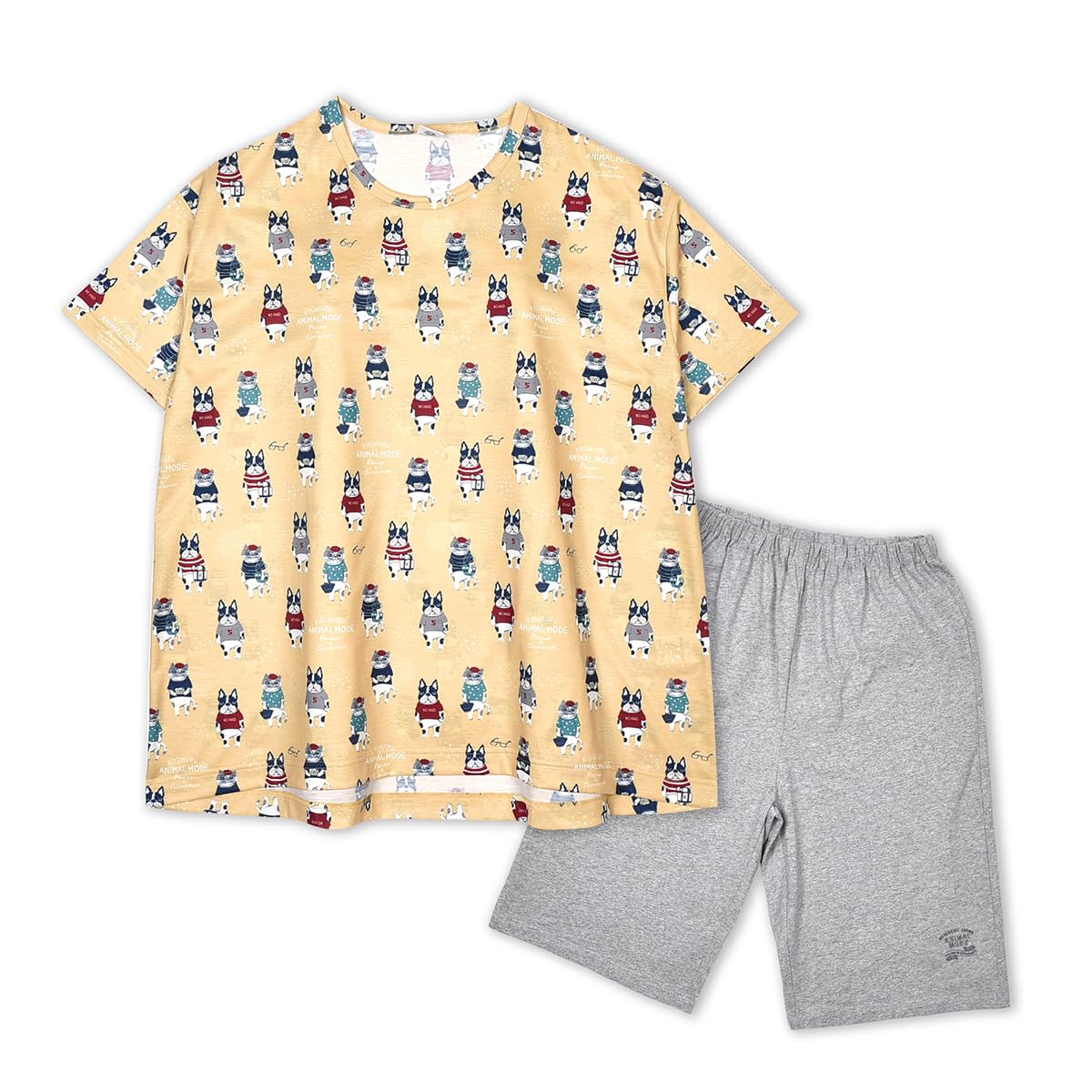 

Kusguru Japan Mustard Knit Pajama Jersey Knit Loungewear Women s Set, горчичный