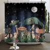 Mushroom Shower Curtain Flower Green Leaf Plant Forest Butterfly Botanical Floral Squirrel Aesthetic Waterproof Bathroom Curtain