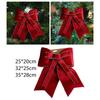 Red Christmas Bow Pendant Photo Props Bow Hanging Ornament Christmas Tree Hanging Decoration for Wall Living Room Scene Layout