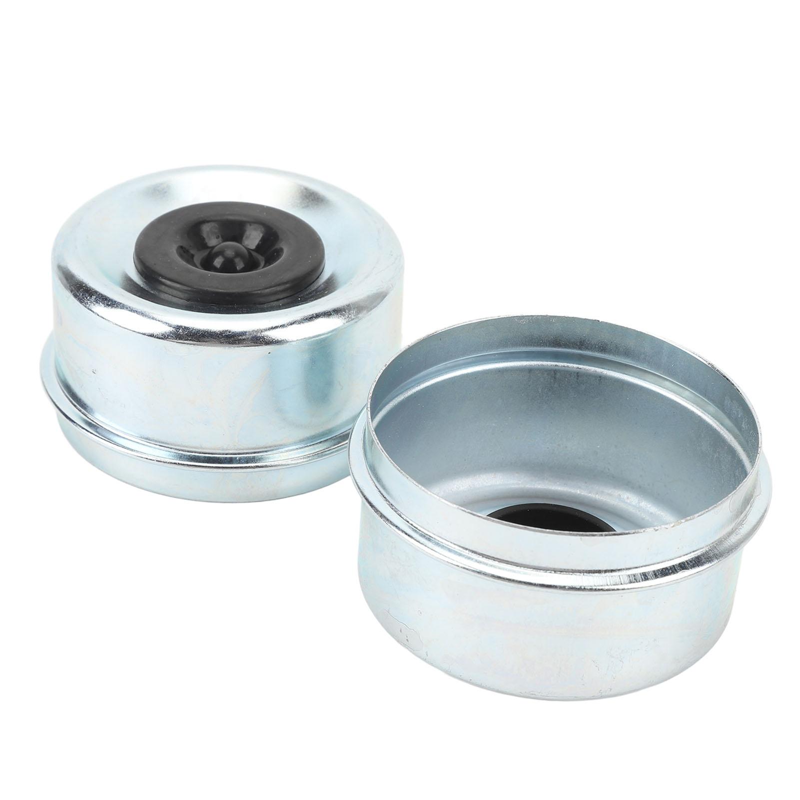 2 шт. Пылезащитный колпачок подшипника оси прицепа 2,72 дюйма наружный диаметр Стальной сплав Оцинкованный Крышка для смазки подшипника ступицы колеса прицепа для 7000 до