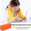Breathable Silicone Pencil Case Waterproof Makeup Brush Holder Soft Pencil Pouch  Travel