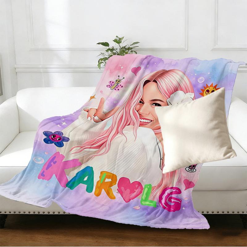 Karol G Print Blanket - Soft & Comfortable, for Bedroom, Travel, Sofa, Home Decoration - Birthday Christmas Gift for Friend