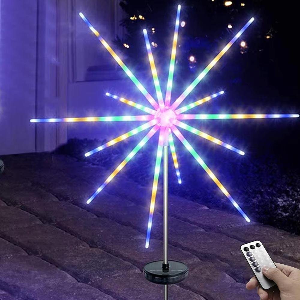 

Solar Landscape Lights Outside Waterproof Solar Meteor Showers Light Remote Control Dimmable Timing for Garden Patio Yard Decor 1pcs разноцветный