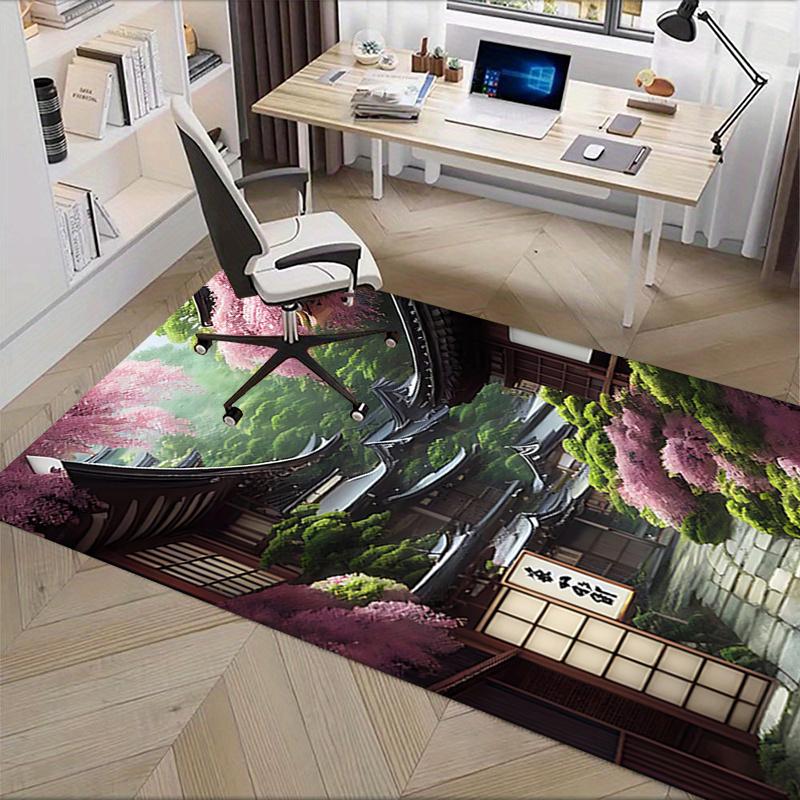 Charming Japanese Garden Chair Mat Office Carpet, Oversized Rug for Home Decor, Sofa Mat, Gift Idea for Any Room