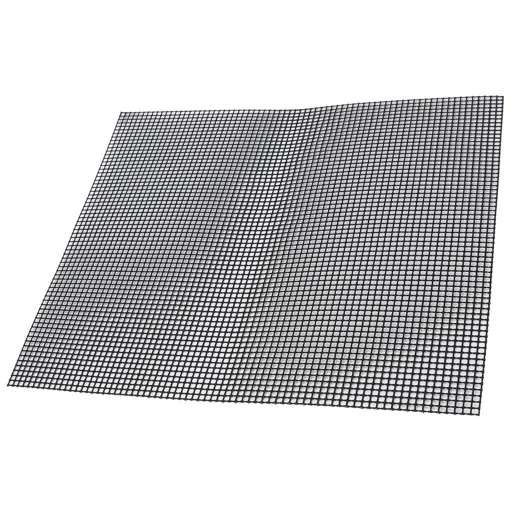 Food Grade NonStick Grid Sheet Multifunctional Barbecue Grid Mat for Barbecue Outdoor(Black 33x40cm )