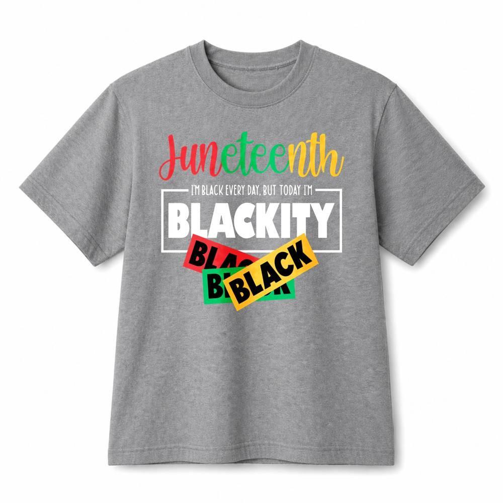 Funny Juneteenth Blackity African American Heritage Retro Cotton T-Shirt Unisex M