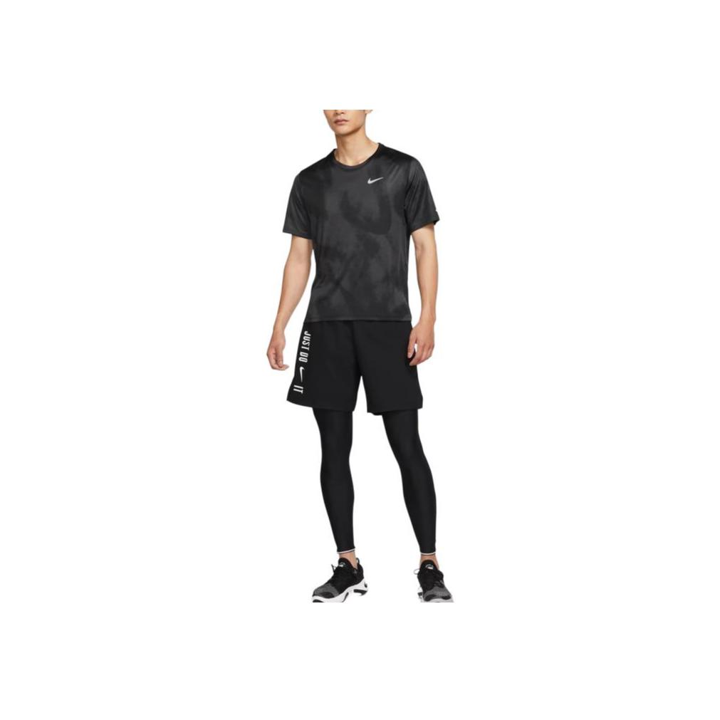 Nike Quick-Dry Breathable Printed Round Neck Short Sleeve T-Shirt Men Tops Black DD5320-045