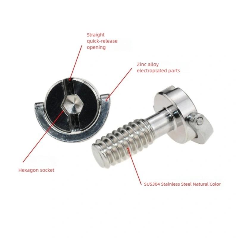 Quick Release 1/4inch Camera Screw Hexagon Key Stainless Steel for Tripods Mounting Universal Compatibility