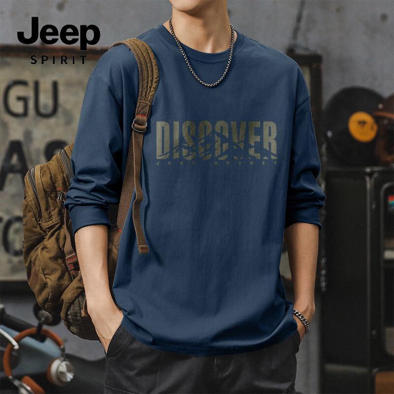 JEEP SPIRIT Men s Heavyweight Graphic Long-Sleeve T-Shirt XL