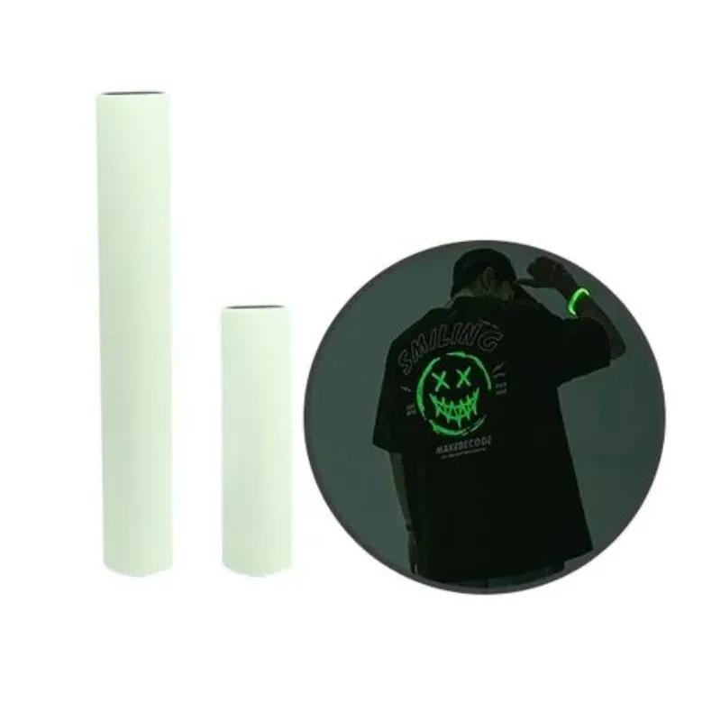30cm*300cm Gold Glitter DTF Transfer Vinyl Glow In The Dark Luminuous Printing Film for DIY Clothing Design Crafts Materials