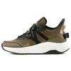 Armani Exchange Round Toe Thick Sole Low Top Casual Shoes Men sneakers Green XUX187XV7741Q482
