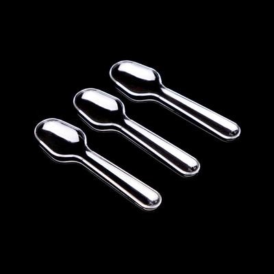 100 Stück Plastik Einweg Besteck Löffel 7,5*2cm Einweg Klarplastik Löffel Kuchen Dessert