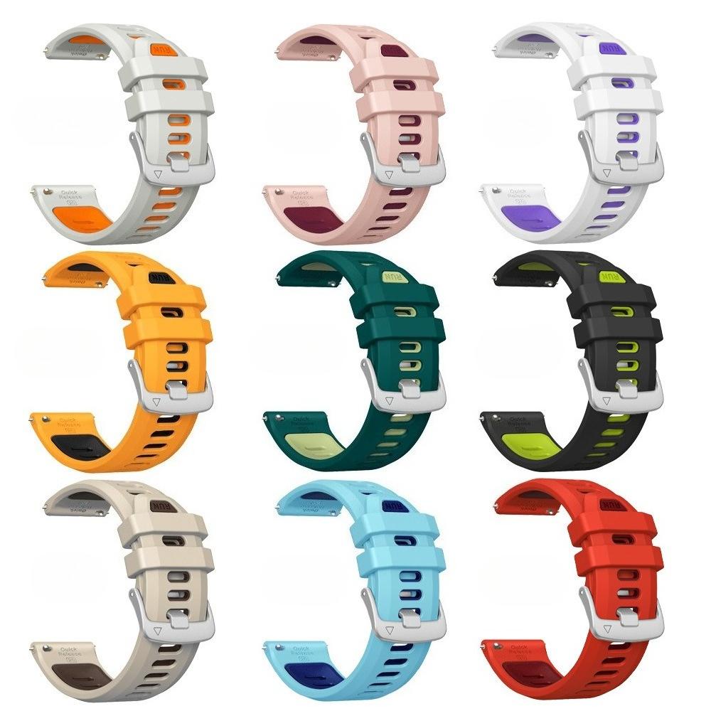 20 mm silikonklockarmband för Garmin Forerunner 170 70 570(42 mm) 645 245 165 158 55 Vivoactive 5, Mjukt Ersättningsarmband