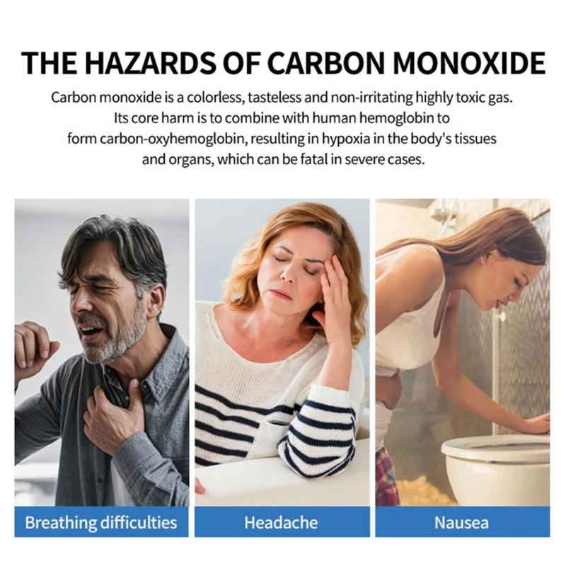 Advanced 2 In 1 Carbon Monoxide Smokes Detectors Featuring Real Time Display & High Accuracy Sensors for Household