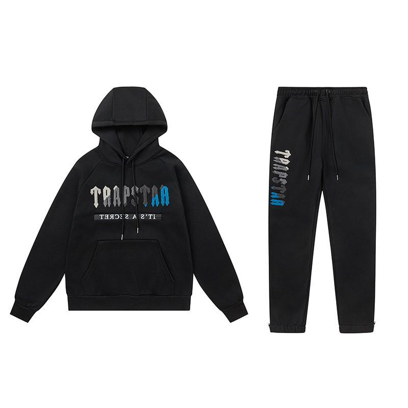 Streetwear Hooded Sweatshirt Set Loose Fit Embroidery Winter Casual Top Youth