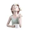 Creative Design Entrance Living Room Tabletop Dressing Table Furniture Storage Decoration Ornaments Looking Up To Girls Tray Resin Crafts