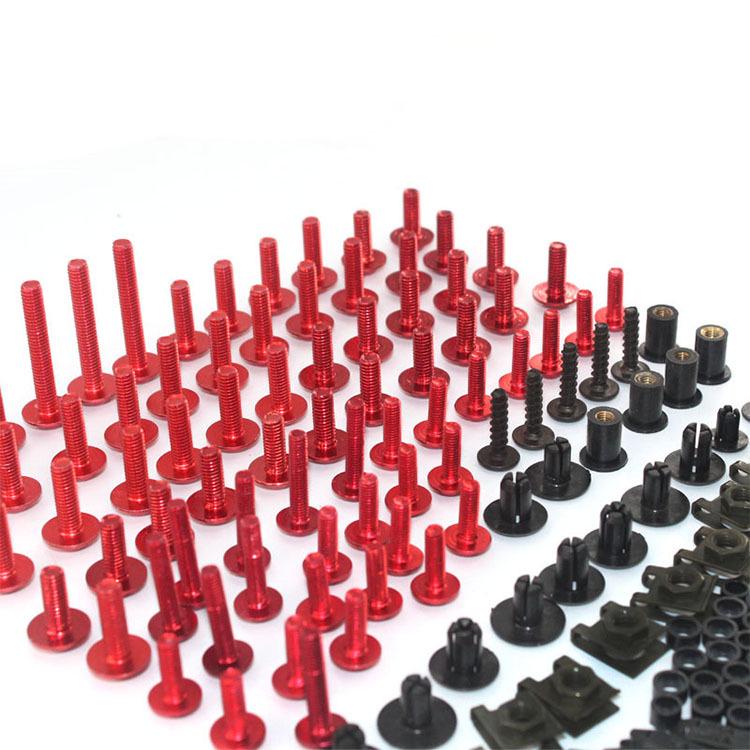 Honda Motorcycle Universal Fairing Windshield Bolt Kit - Multicolor Screws