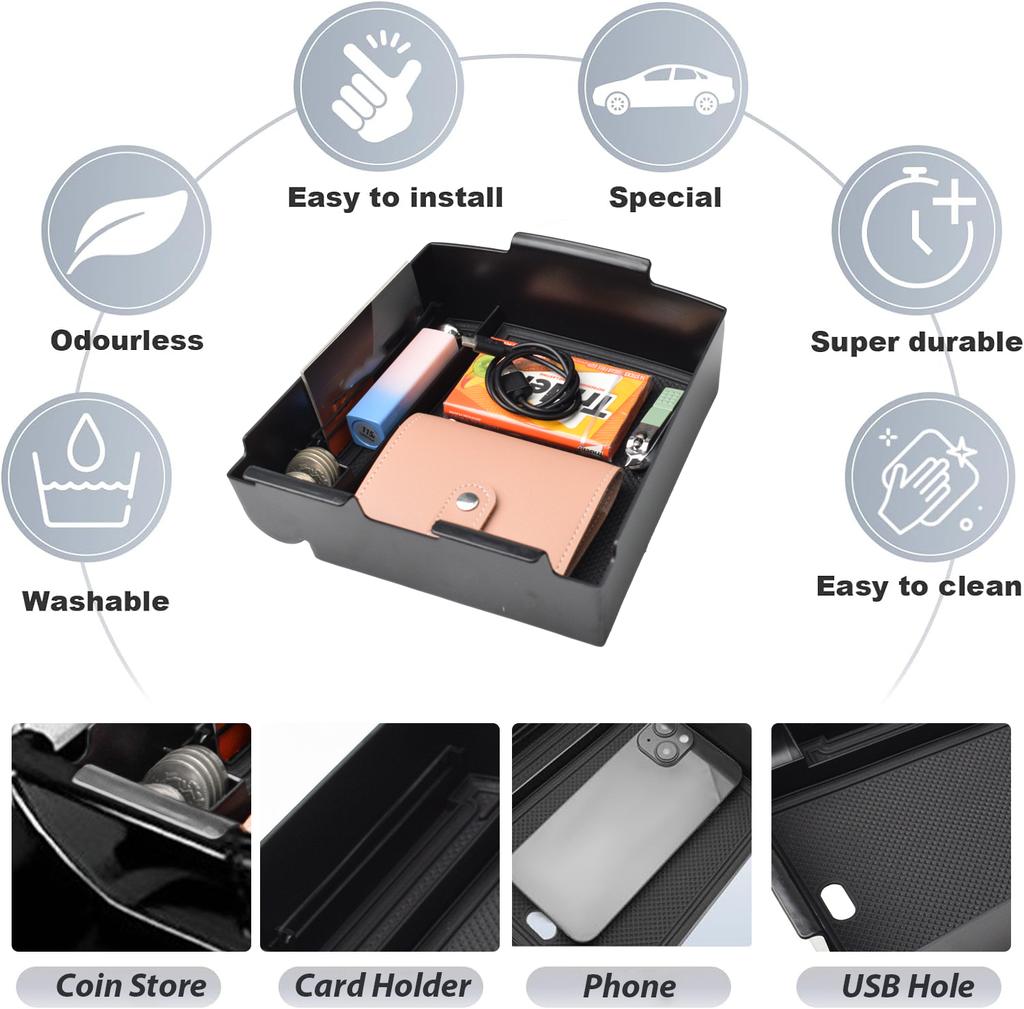 Přihrádka loketní opěrky středové konzoly pro 2025 Hyundai Tucson Limited Organizér středové konzoly Příslušenství Sekundární úložný box do auta