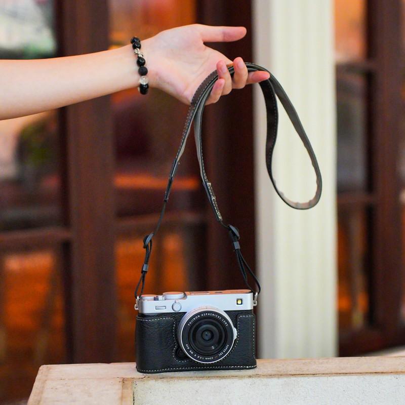 Fujifilm XE5 Camera Half Cover Case With Base Support PU Leather Sleeve Travel Daily Use