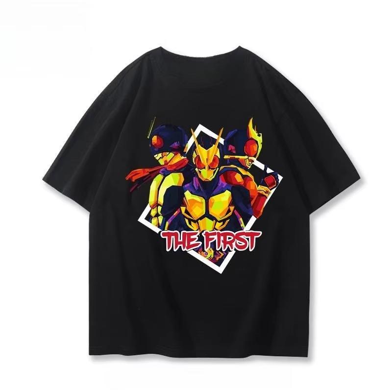 Kamen Rider short sleeved Tshirt for men and women summer cotton Harajuku streetwear loose casual Tshirt S