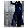 Winter Women's Fashion Cyberpunk Leather Long Jacket Casual Loose Button Solid Color Coats Lapel Biker Jacket