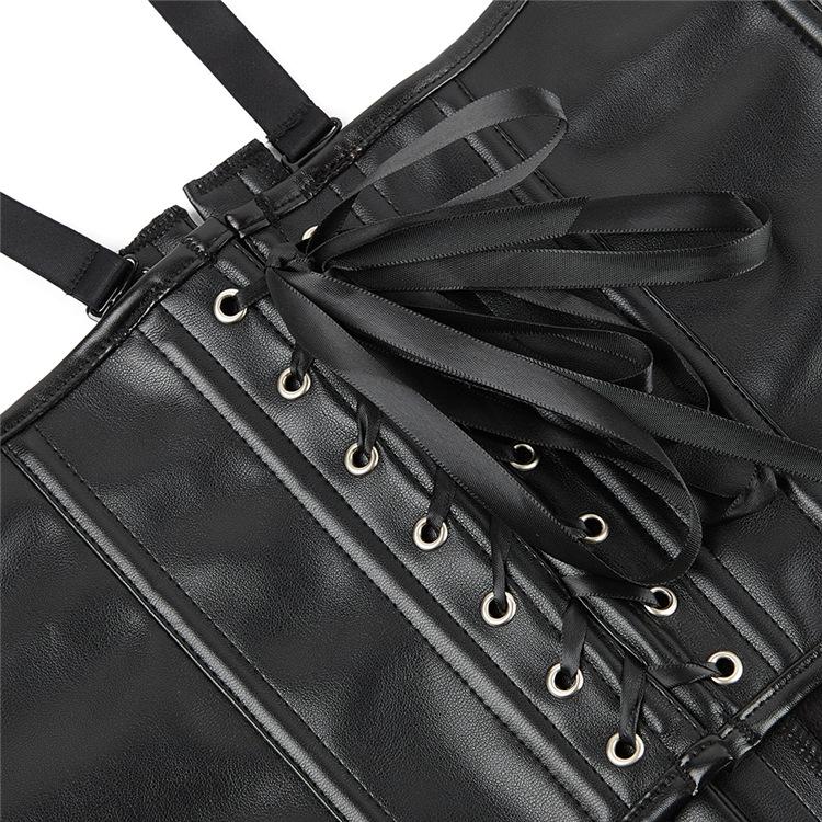 Leather Camisole Corset with Body Shaping and Abdomen Control