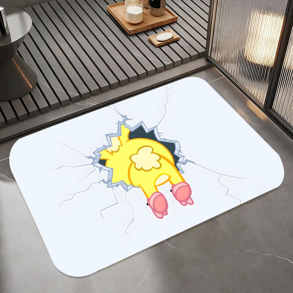 

Anime H-Happy Tree Friends Floor Mat Diatomite Bath Mat, Quick Dry Absorbent Non-Slip Door Mat 50cm x 80cm