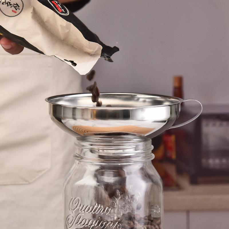 Lejek wielkokalibrowy z szerokim wlotem 1 szt., lejek ze stali nierdzewnej, olej, kimchi, owoce, proszek do lewatywy, wyciek oleju domowego