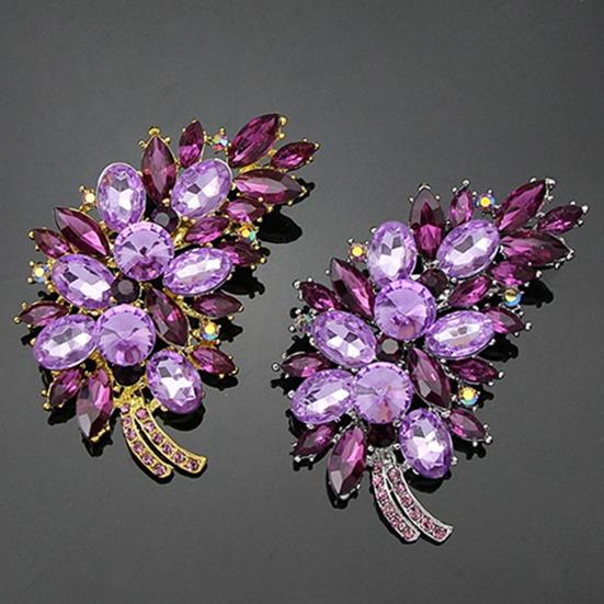 Kobiety Vintage Feather Flower Shape Broszka Pin Badge Breastpin na wesele Bankiet Evening Party