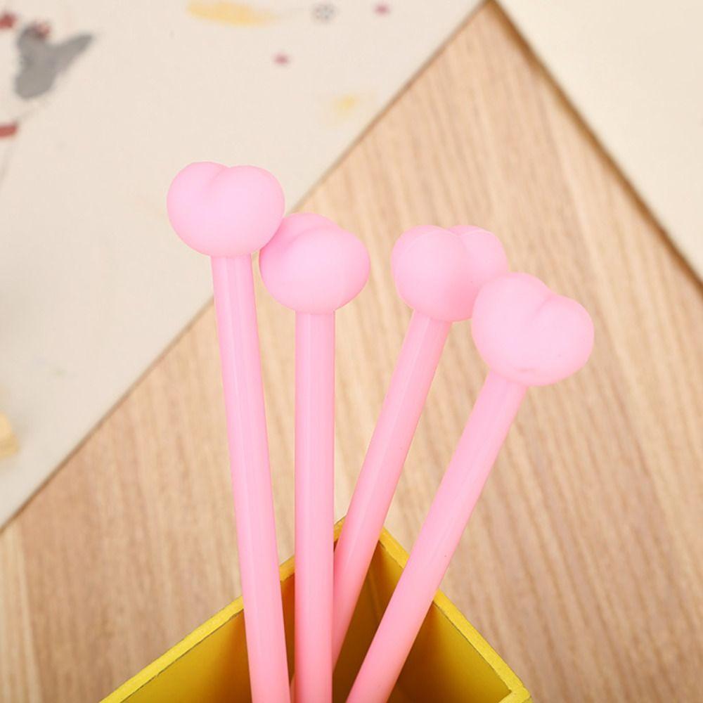 10pcs Cute Kawaii Stationery Black Ink Ballpoint Pen Three-dimensional Writing Pen  School Supplies