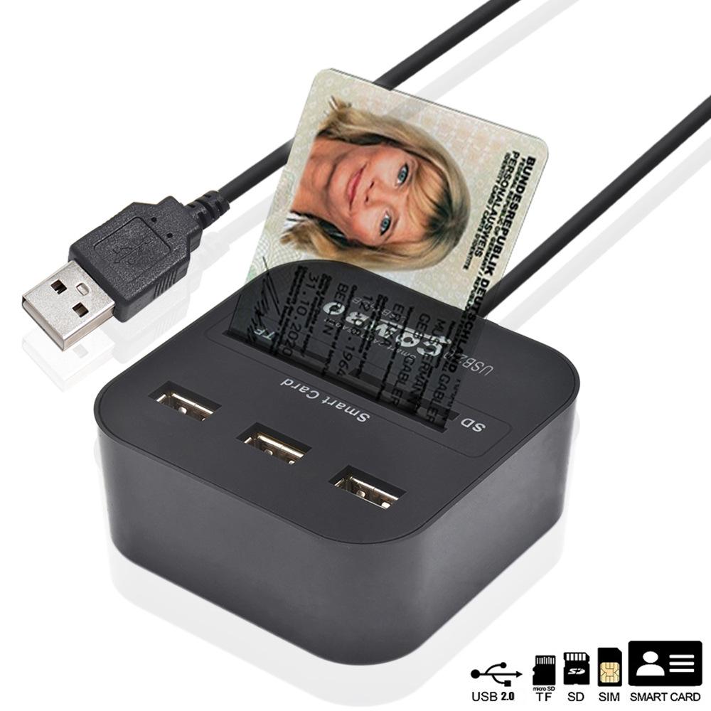 USB 2.0 Tip-C Akıllı Kart Okuyucu: IC, Banka, SIM, Kimlik ve CAC Kartları için Hepsi Bir Arada